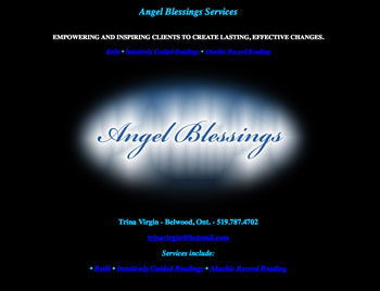 Angel Blessings Services website design