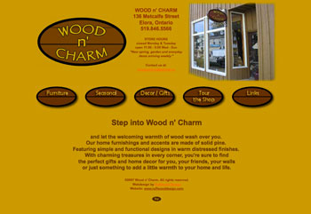 Wood 'n Charm website design