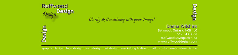 Ruffwood Design - graphics, webdesign, custom embroidery